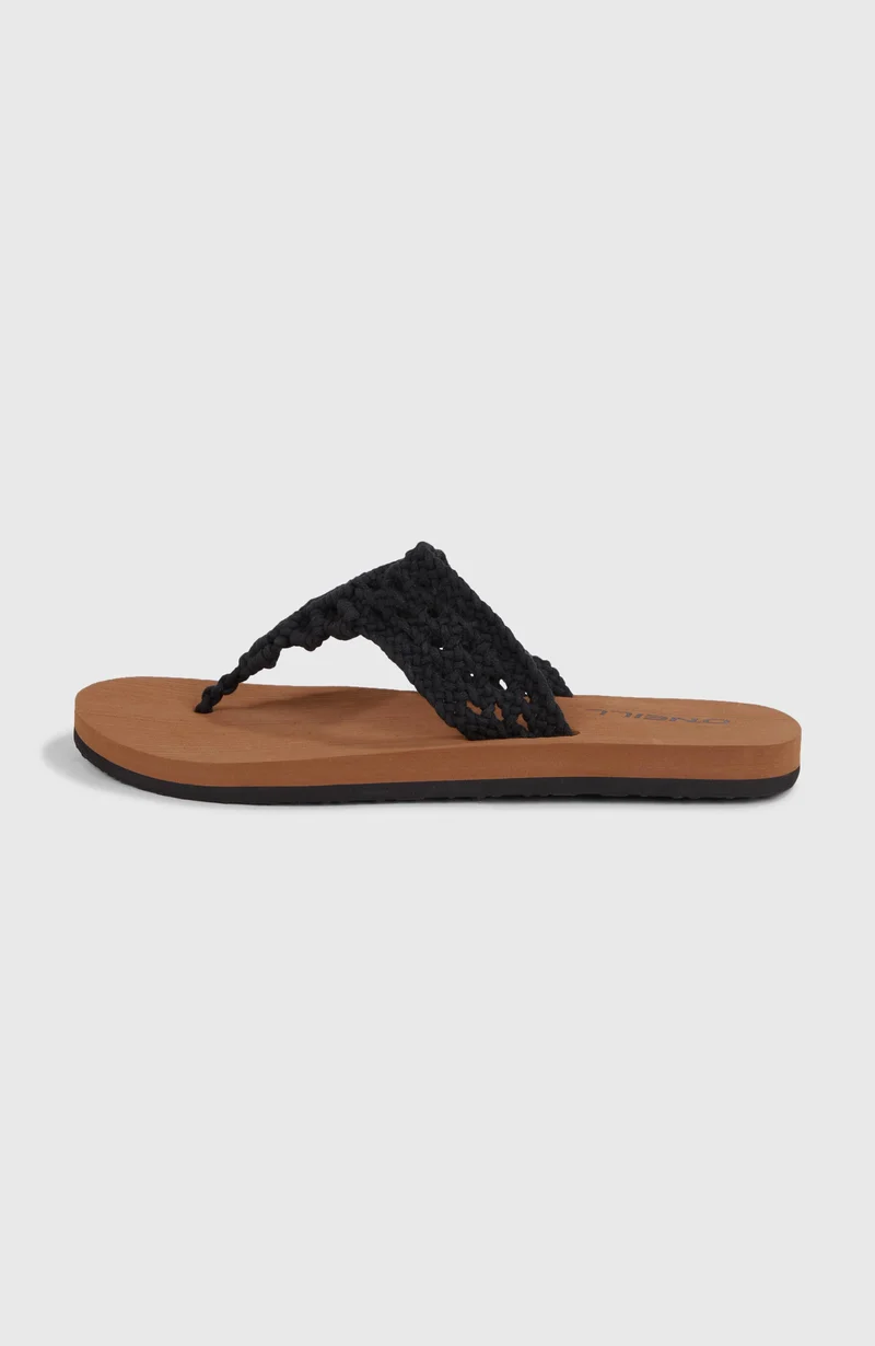 Tongs Ditsy Crochet | Black Out