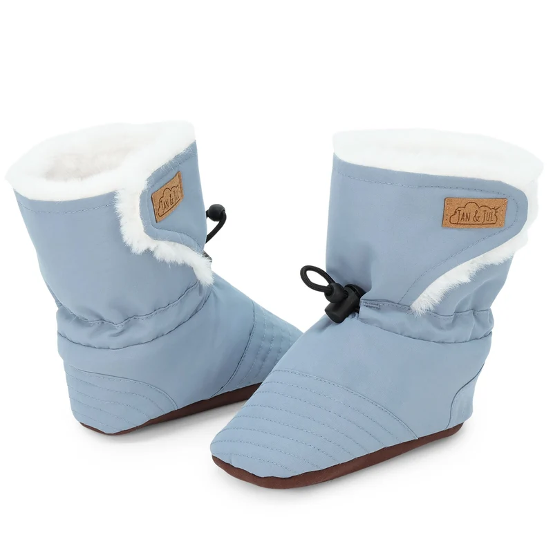 Jan and Jul Stay-Put Winter Booties Dusty Blue