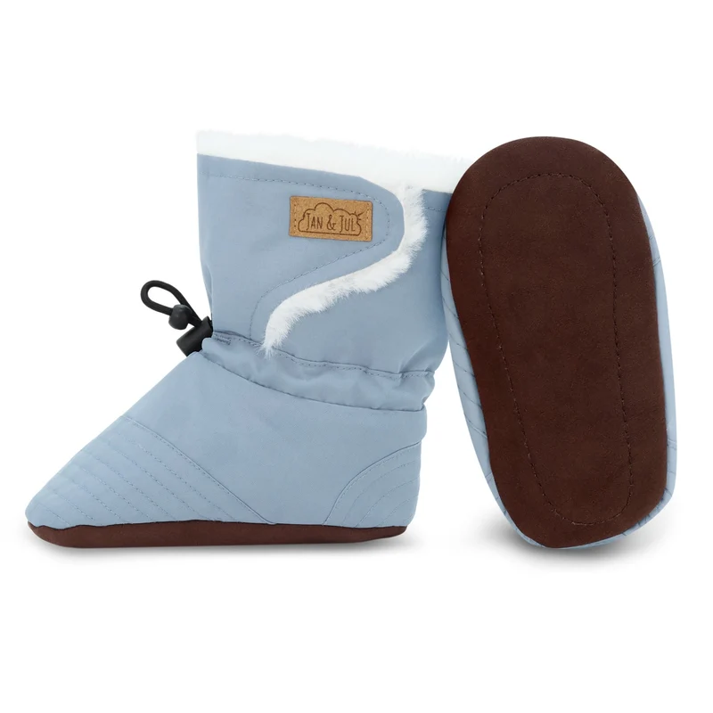 Jan and Jul Stay-Put Winter Booties Dusty Blue