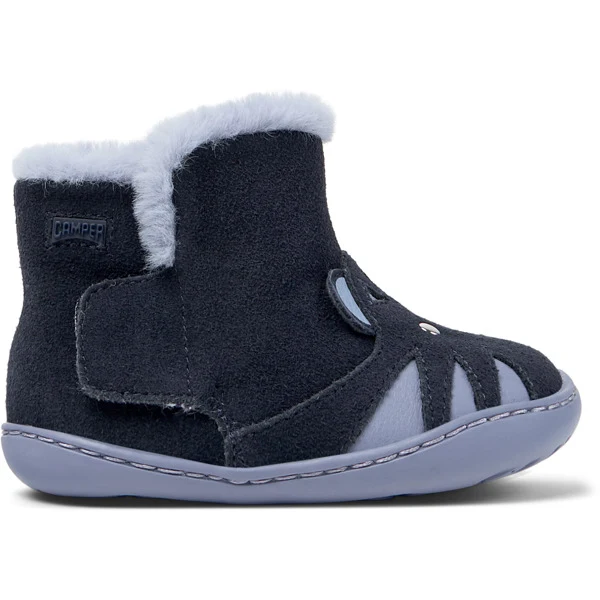 Camper FW Peu Bottines Fourrées Marine Ciel