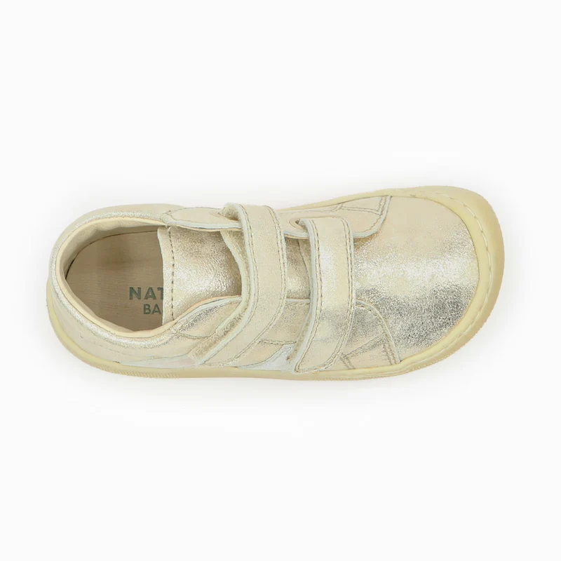 Naturino Barefoot Grimby Velcros Platinum Silver Cipria