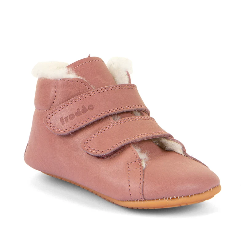 Froddo Prewalkers Barefoot Fourrés Deux Scratchs Dark Pink