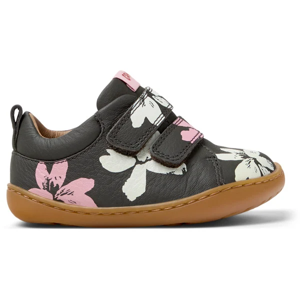 Camper FW Peu Velcros Twins Chocolat Flowers