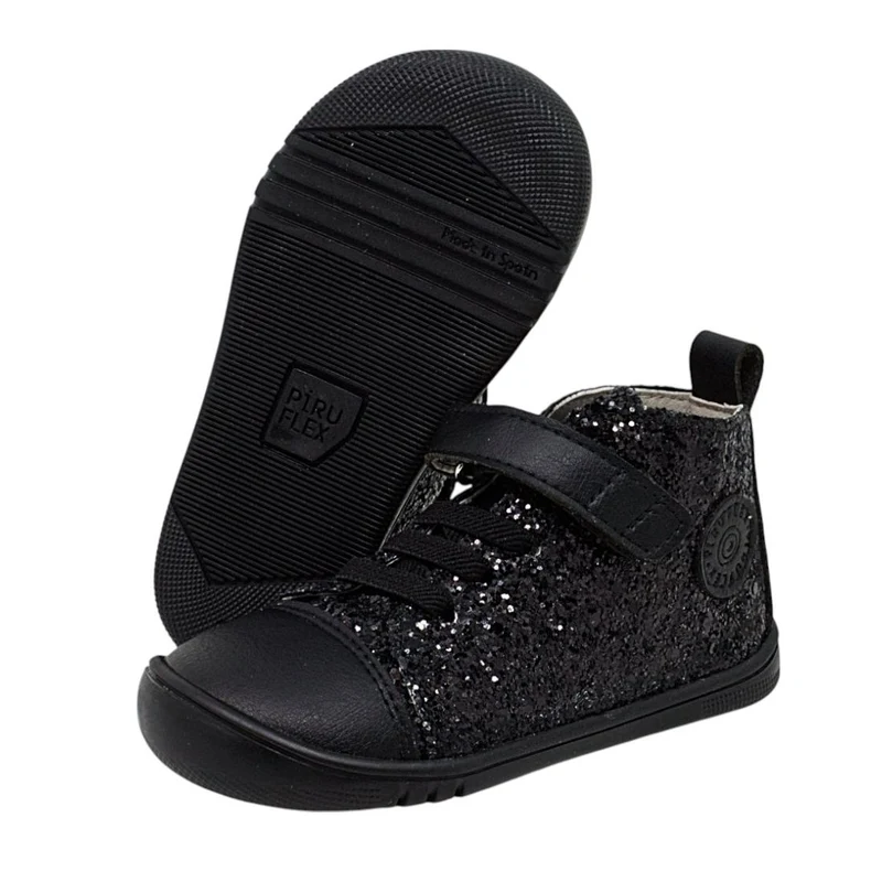 Piruflex Boots Laces Bloom Glitter Black