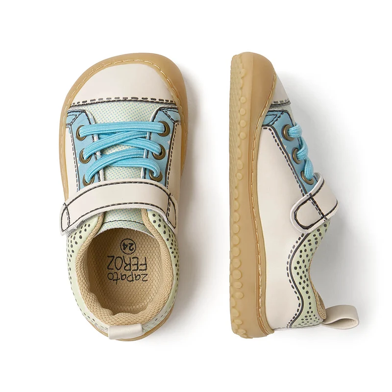 Zapato Feroz Rockers Paterna Comic Verde Beige