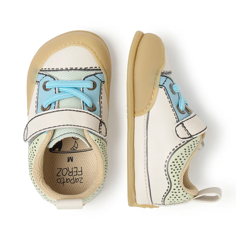 Zapato Feroz Féroces Paterna Comic Verde Beige