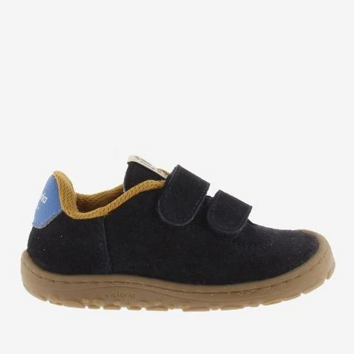 Victoria Barefoot Bosco Velcros Suede Marino