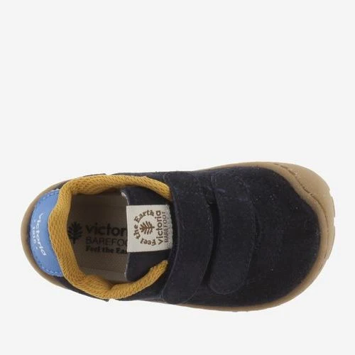 Victoria Barefoot Bosco Velcros Suede Marino