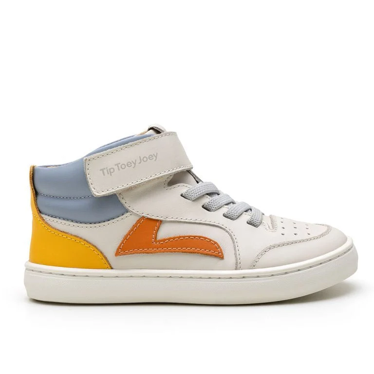 Tip Toey Joey Kidos Landy High Top Tapioca Tangerine Caja