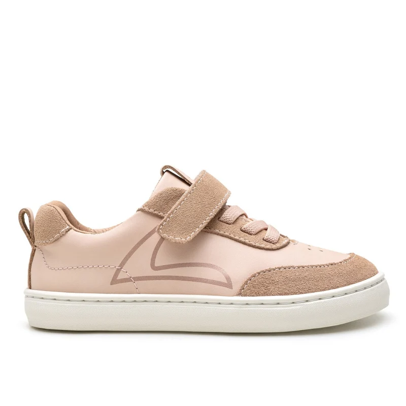 Tip Toey Joey Kidos Outline Papaya Cream Rose Smoke Suede