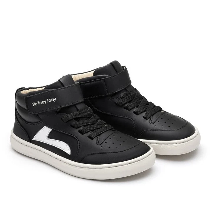 Tip Toey Joey Kidos Landy High Top Black White