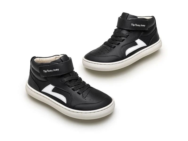 Tip Toey Joey Kidos Landy High Top Black White