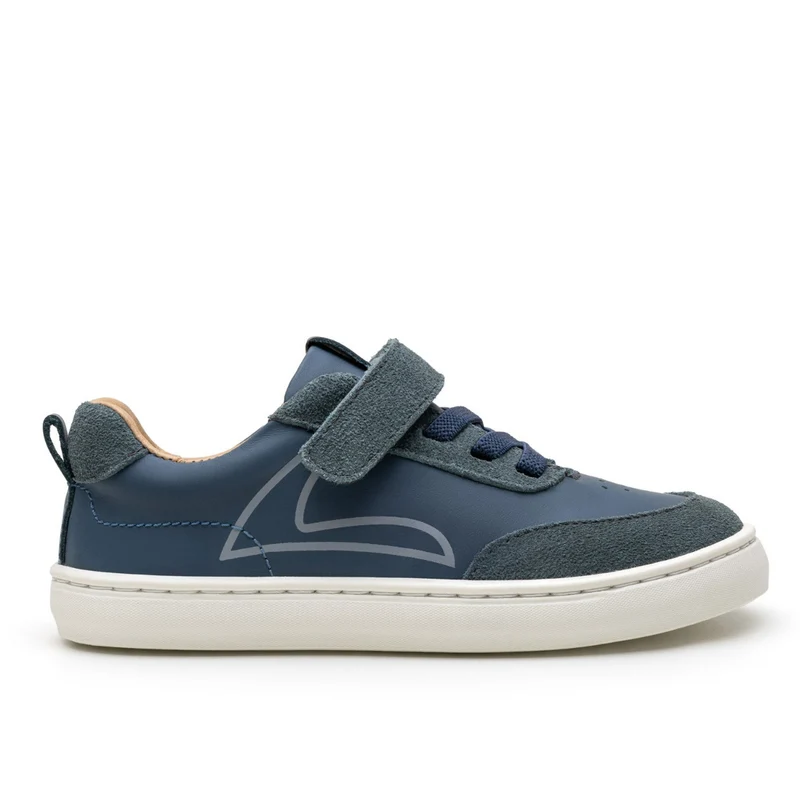 Tip Toey Joey Kidos Outline Laguna Urban Blue Suede