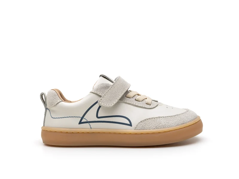 Tip Toey Joey Kidos Outline Tapioca Ivory Suede