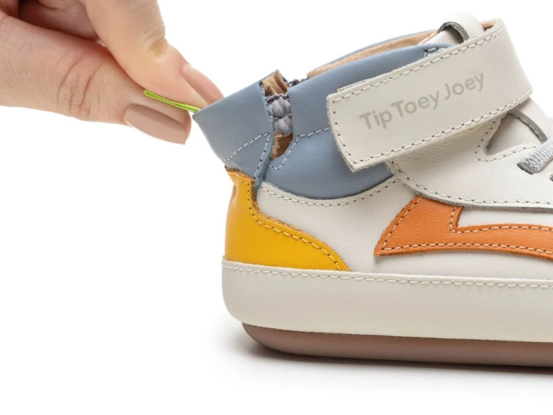 Tip Toey Joey Primeiros Landy High Top Tapioca Tangerine Caja