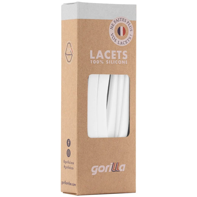 Gorilla Lacets Elastiques Larges Neige