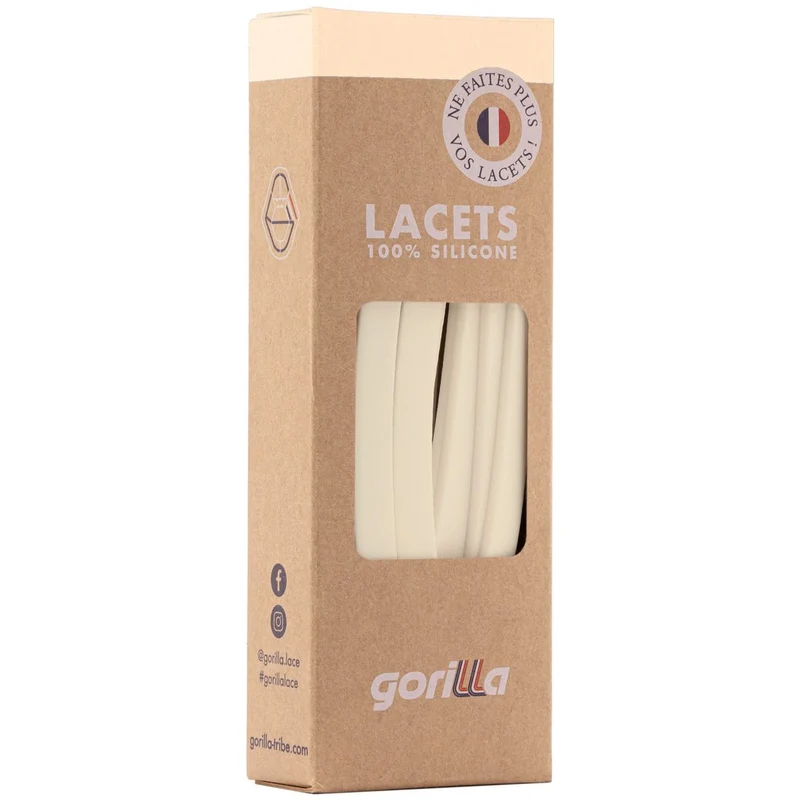 Gorilla Lacets Elastiques Larges Vanille