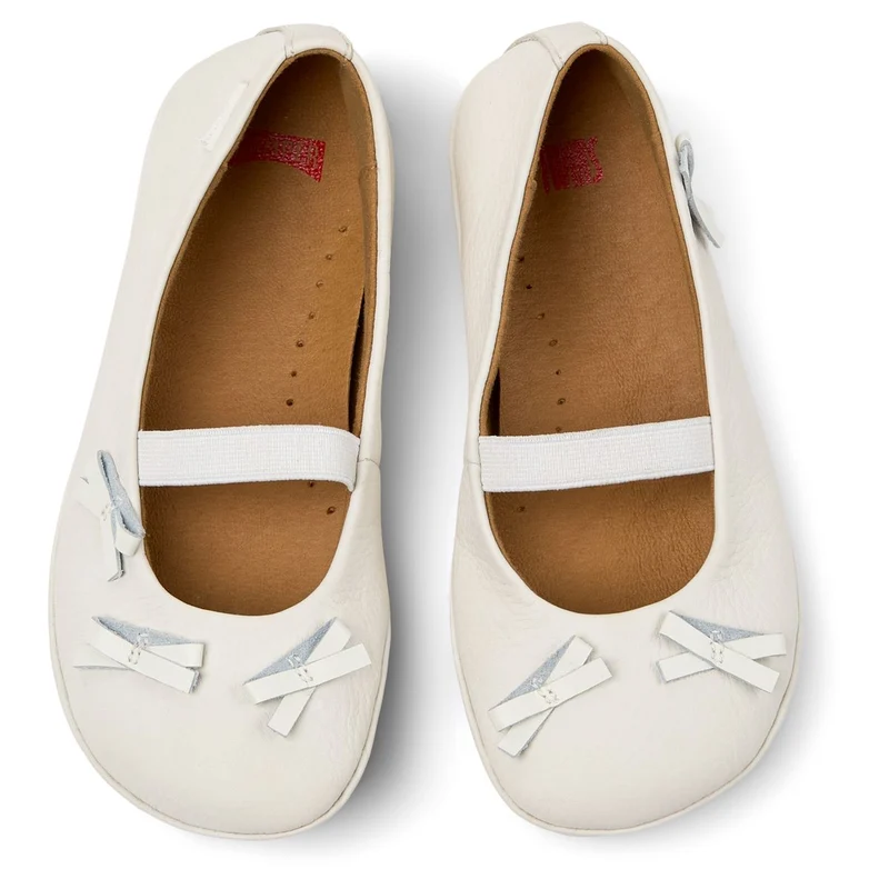 Camper Ballerines Twins Crème Noeuds