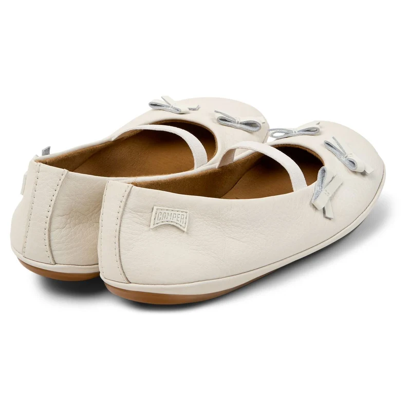 Camper Ballerines Twins Crème Noeuds