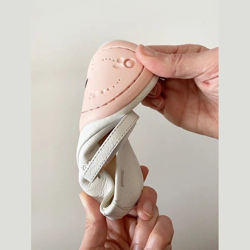 Camper Ballerines Twins Crème Noeuds