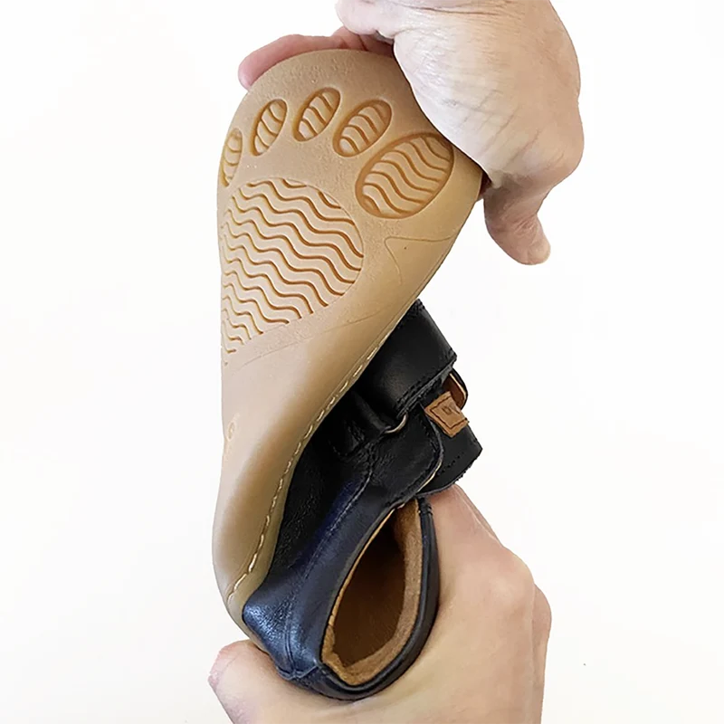 Froddo Barefoot Cuir Velcros Marine