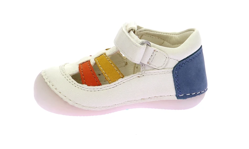 Kickers Sushy Blanc Cassé Jaune Orange
