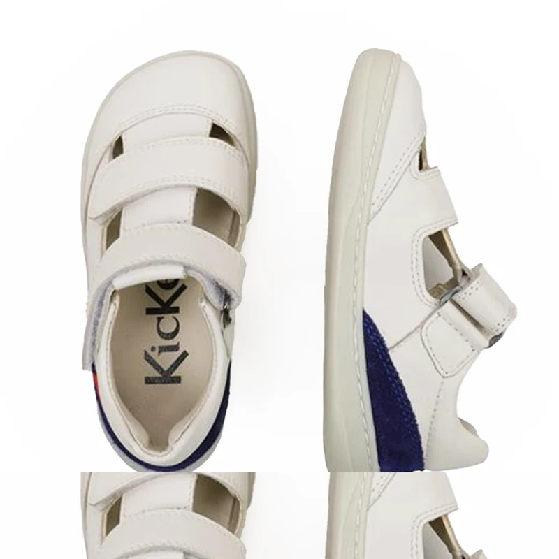Kickers Barefoot Kickbloom Sandales Blanc Bleu