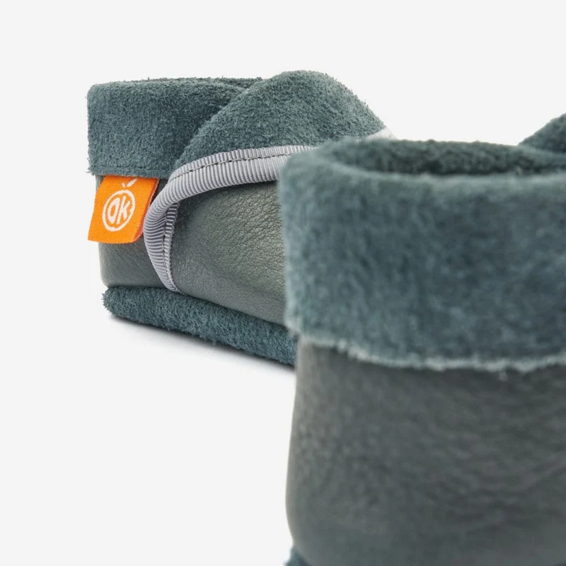 Orangenkinder Chaussons Gris Bleuté