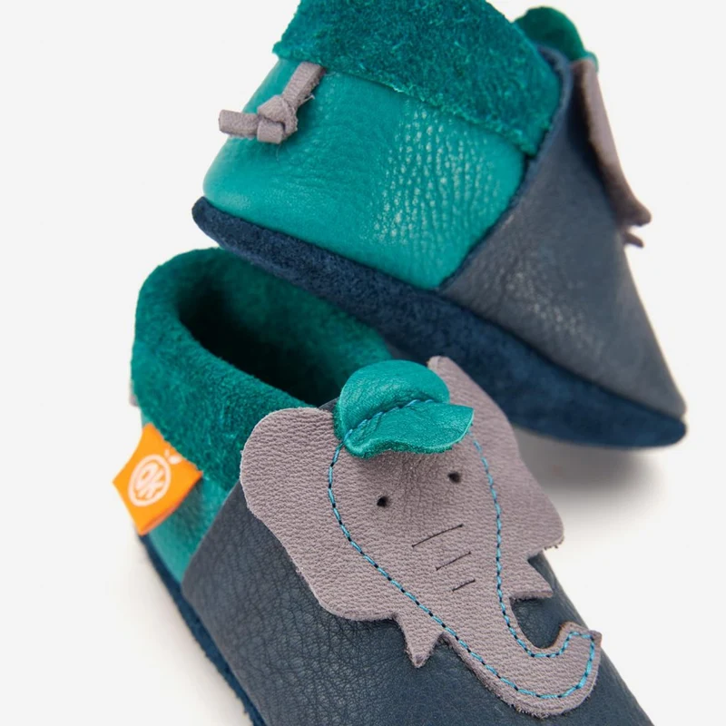 Orangenkinder Chaussons Éléphant