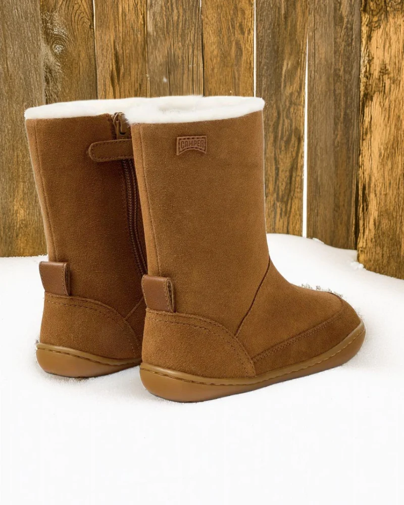 Camper Kids Peu Bottes Fourrées Camel