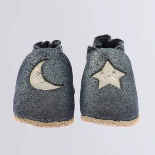 Robeez Chaussons Circus Style Marine Brillant