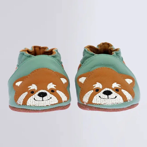 Robeez Chaussons Gingerbear Vert Camel