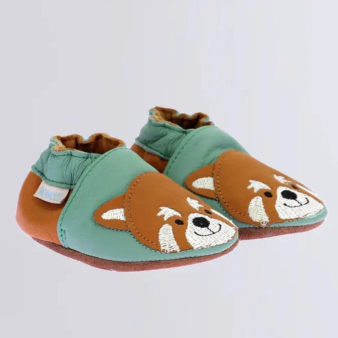 Robeez Chaussons Gingerbear Vert Camel