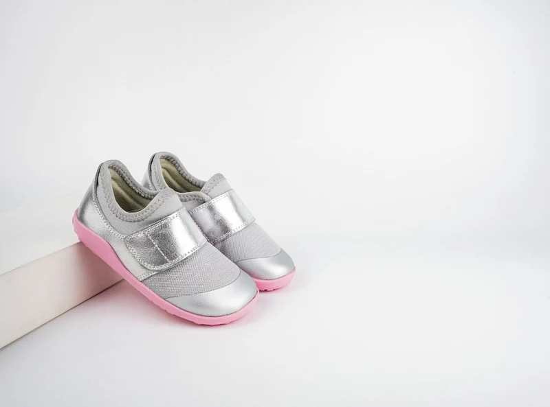Bobux Dimension Silver Metallic and Candy