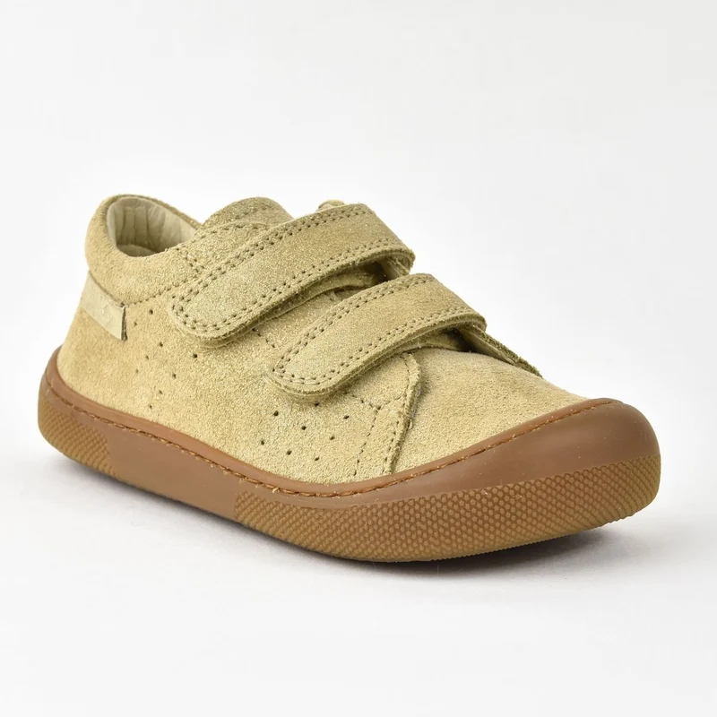 Naturino Barefoot Rabir Velcros Suede Glitter Platinium