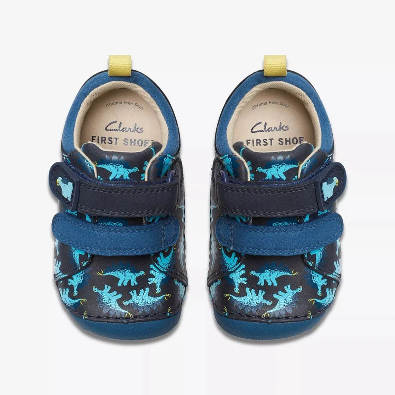 Clarks Tiny Stomp Navy Print