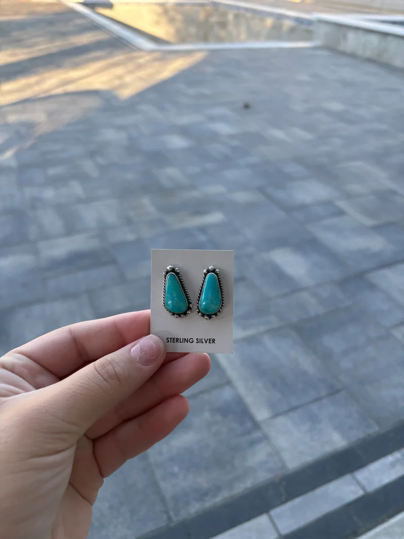 Turquoise stone earrings