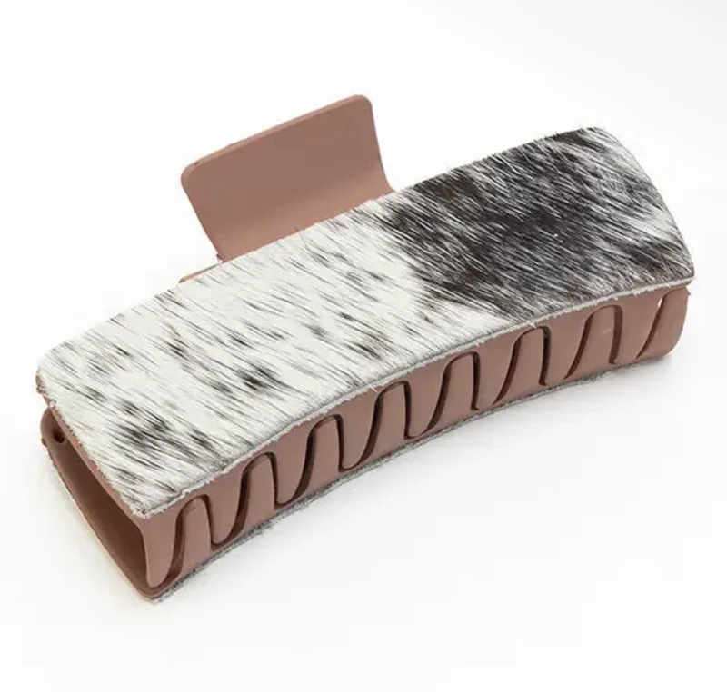 Cowhide claw clip
