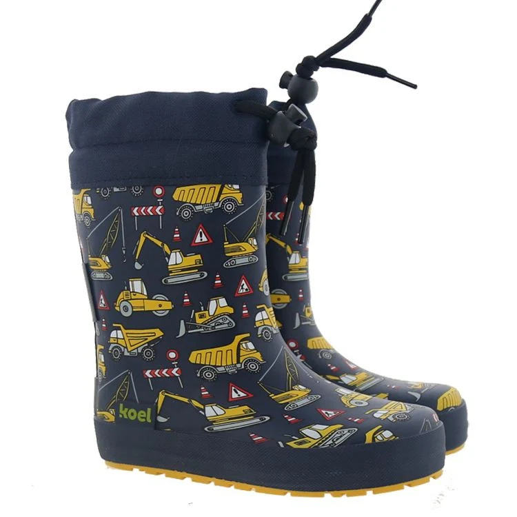 Koel Barefoot Wellie Fourrées Tractor Blue