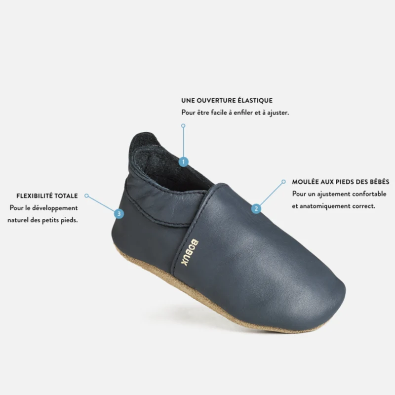 Bobux Chaussons Fin Charcoal