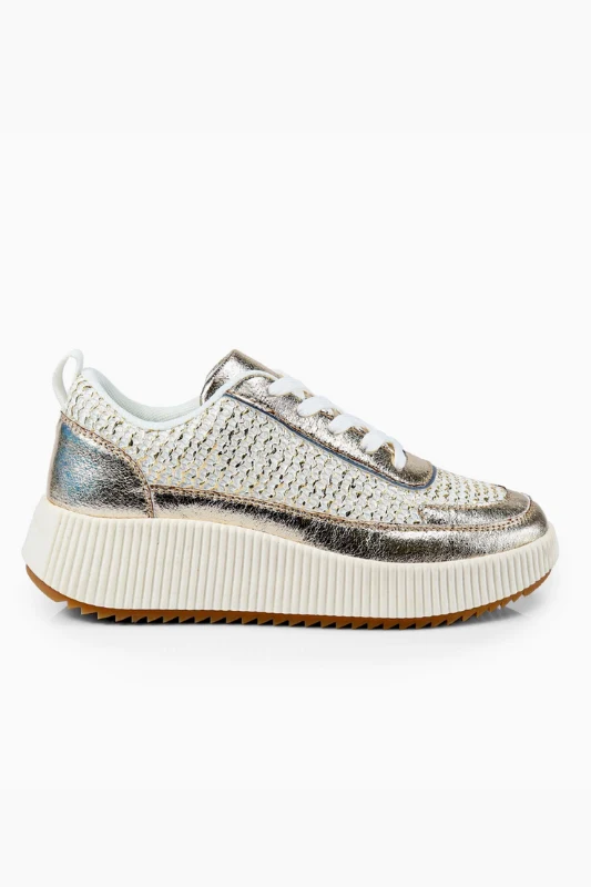 Jessy Patched Sneaker - Gold