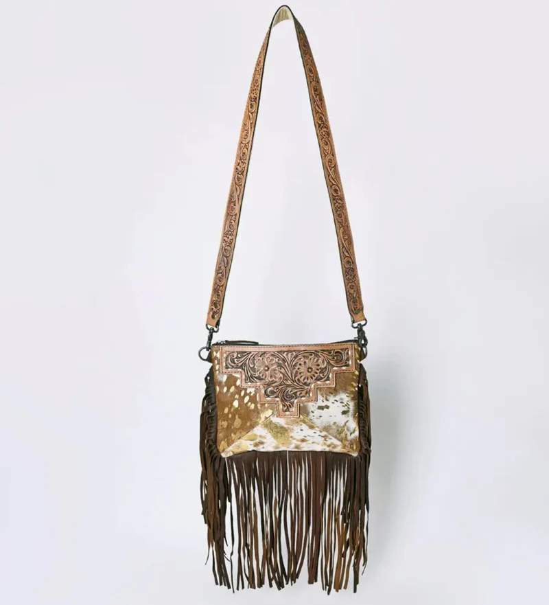 Cowhide Fringe Purse