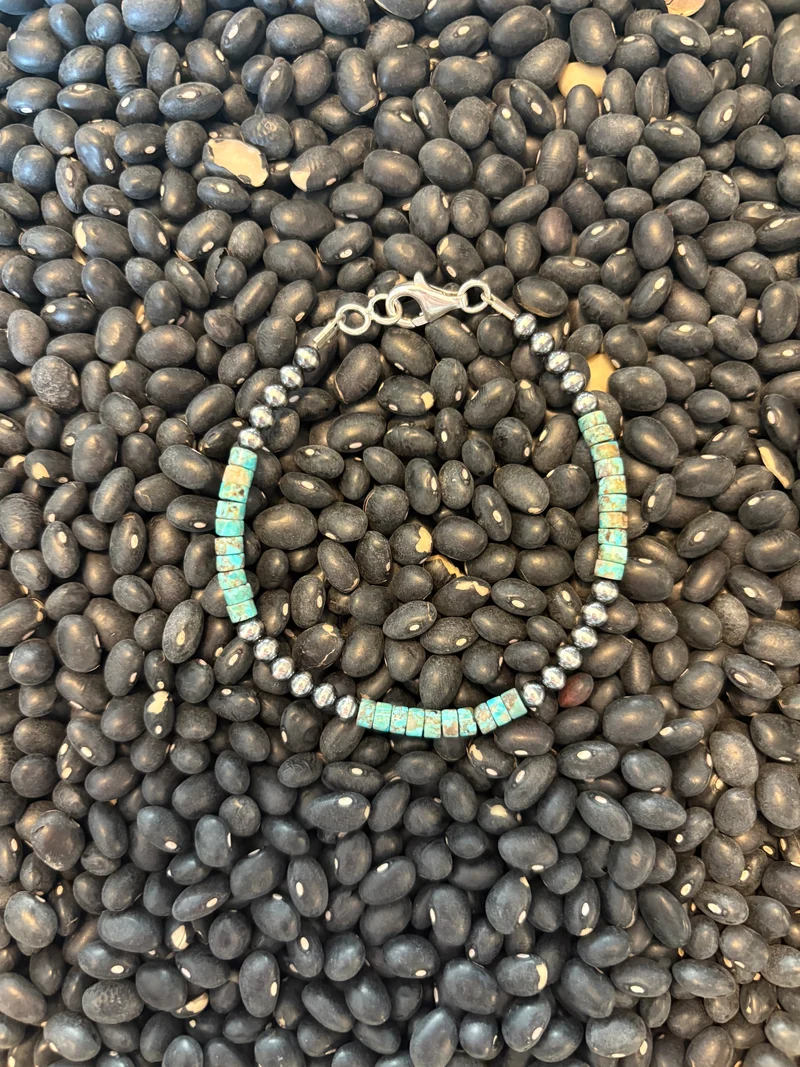 4mm & turquoise braclet