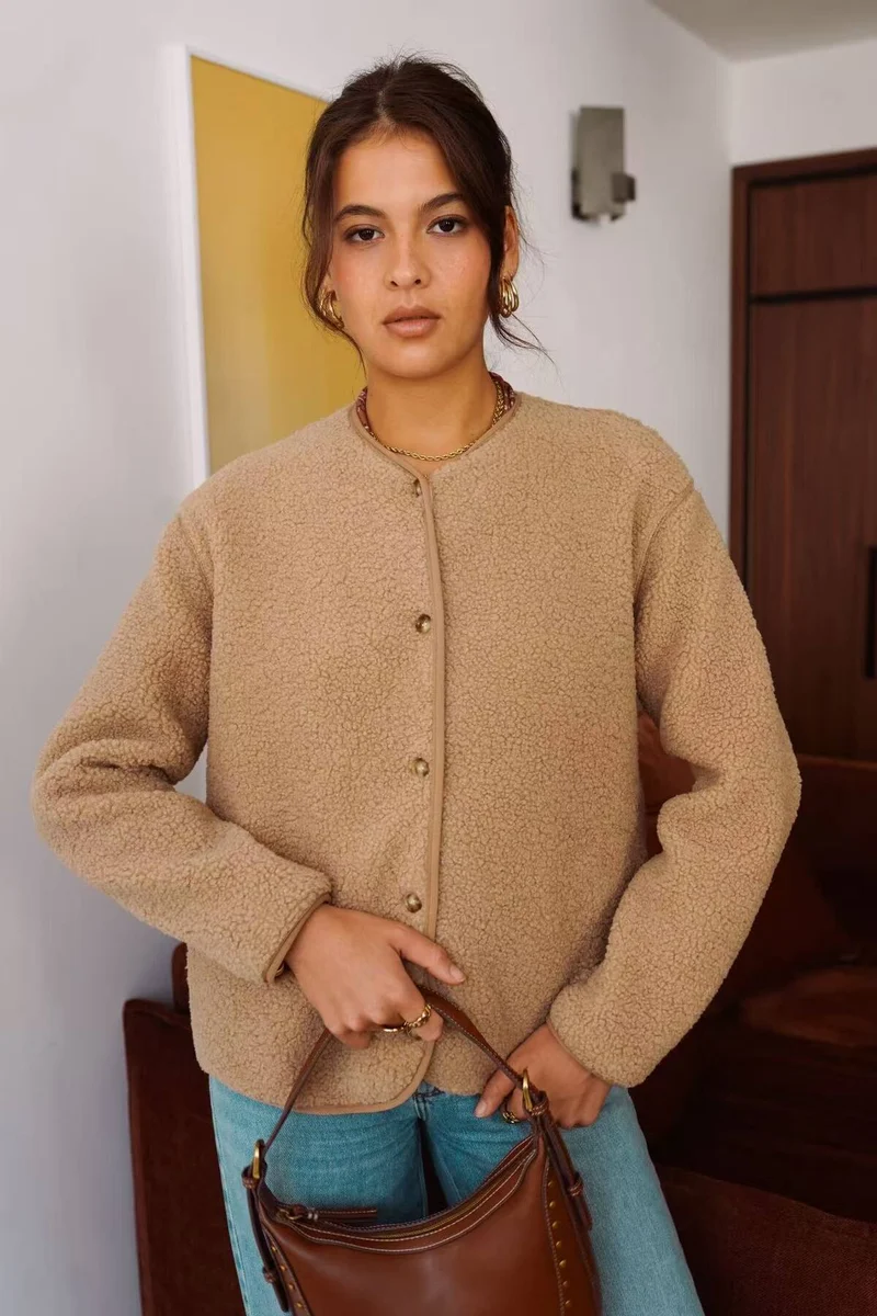 Veste teddy en fausse fourrure