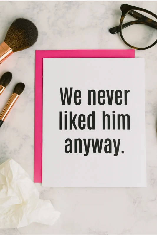 We Never Liked Him Anyway Card