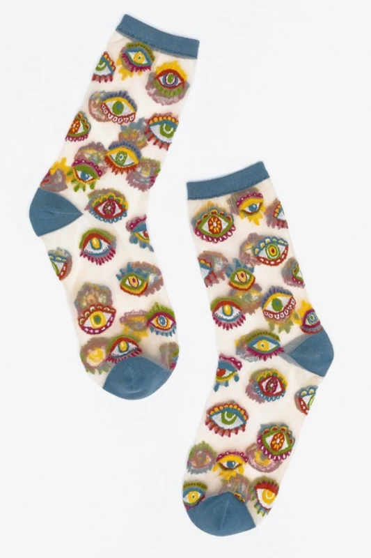 Evil Eye Sheer Socks