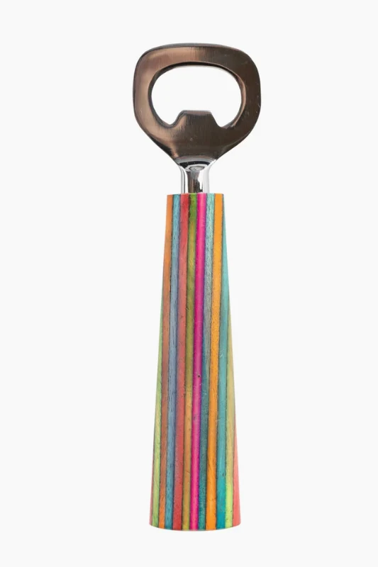Striped Wood Bottle Opener