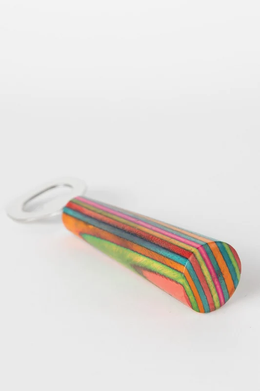 Striped Wood Bottle Opener