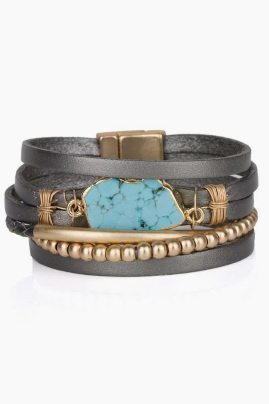 Playa Leather Wrap Bracelet