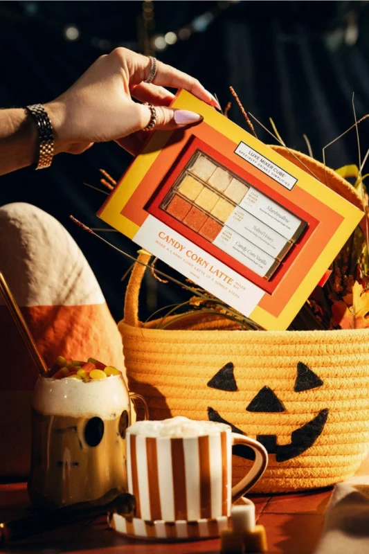 Candy Corn Latte Mixer Cube Set
